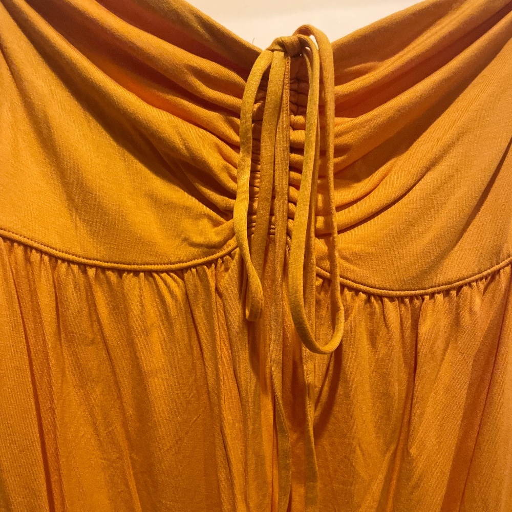 NEW ISABEL by Ingrid Isabel, Adorable Maternity Orange Babydoll Halter Top NWT - Picture 9 of 11